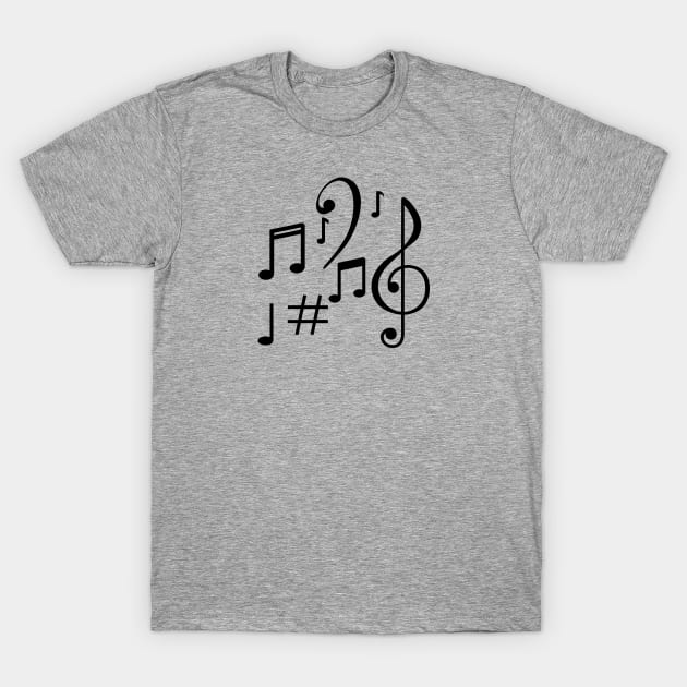 Musical Notes T-Shirt by THP Creative